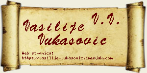 Vasilije Vukasović vizit kartica